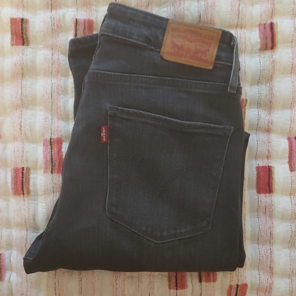 Levi's 701 high rise skinny in premium gray wash - 29